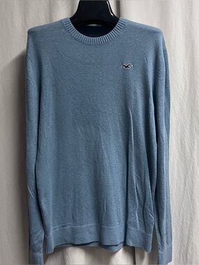 HOLLISTER  Men’s Long Sleeve Sweater Size Medium Preppy Blue